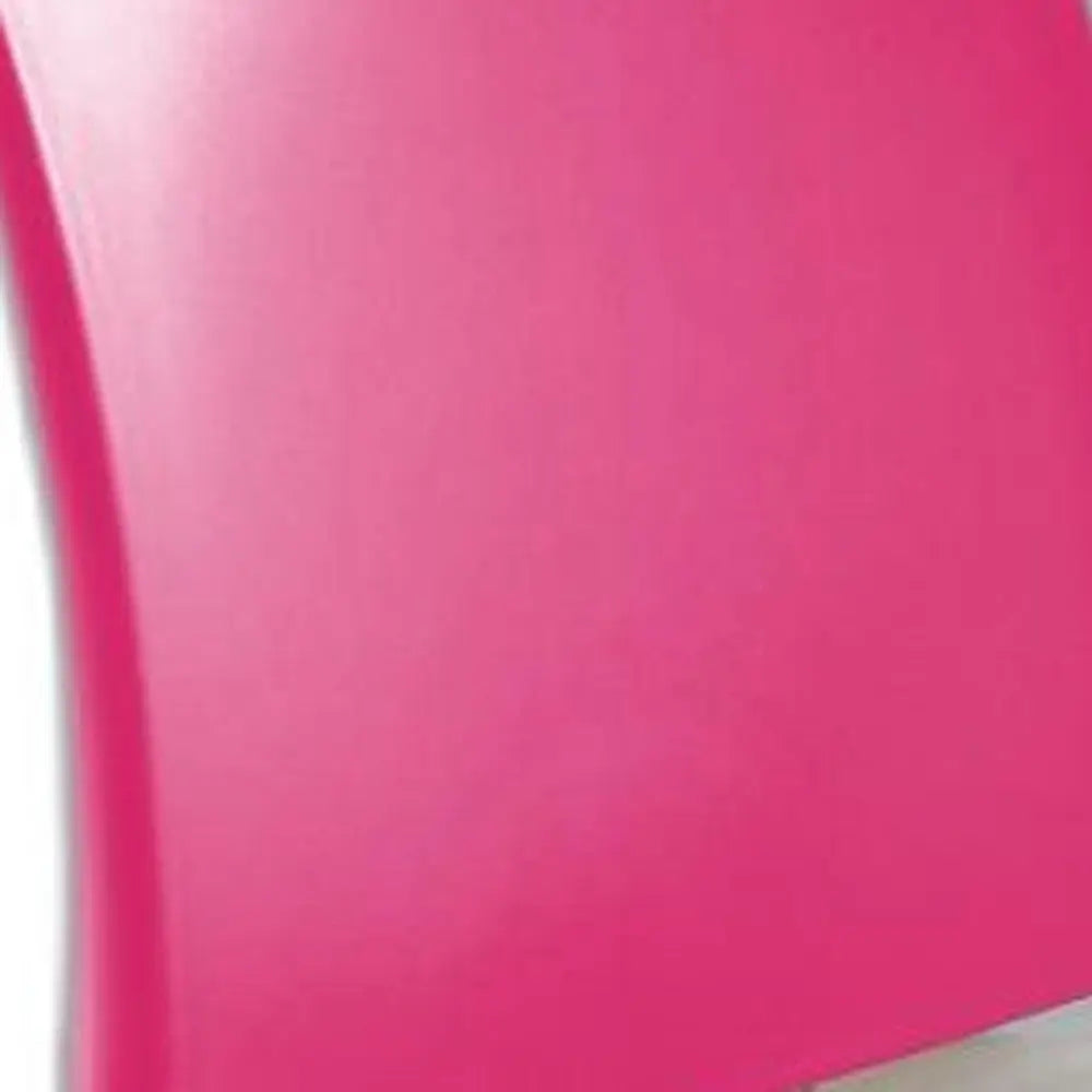 Set of Four Fuchsia Heavy Duty Plastic Outdoor Stacking Dining Chairs - NOBLE HOME INTERIORS