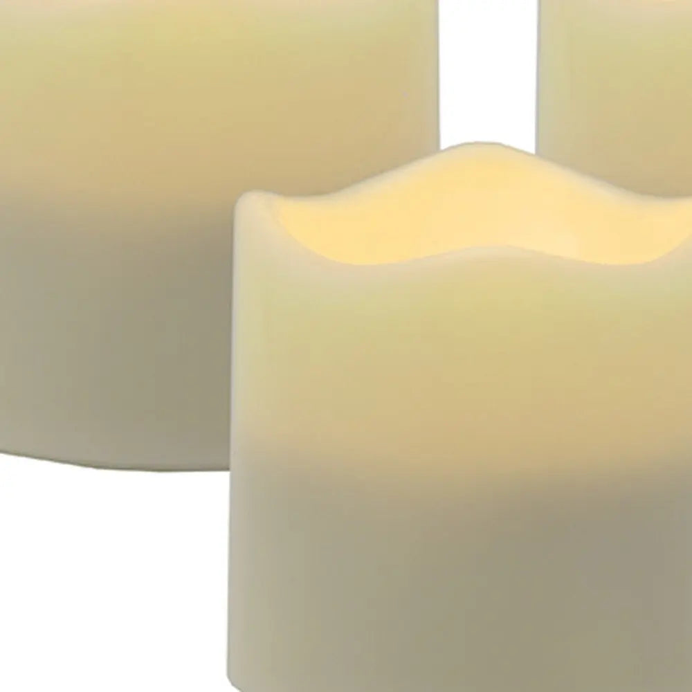 Set of Four Ivory Flameless Tealight Candle - NOBLE HOME INTERIORS