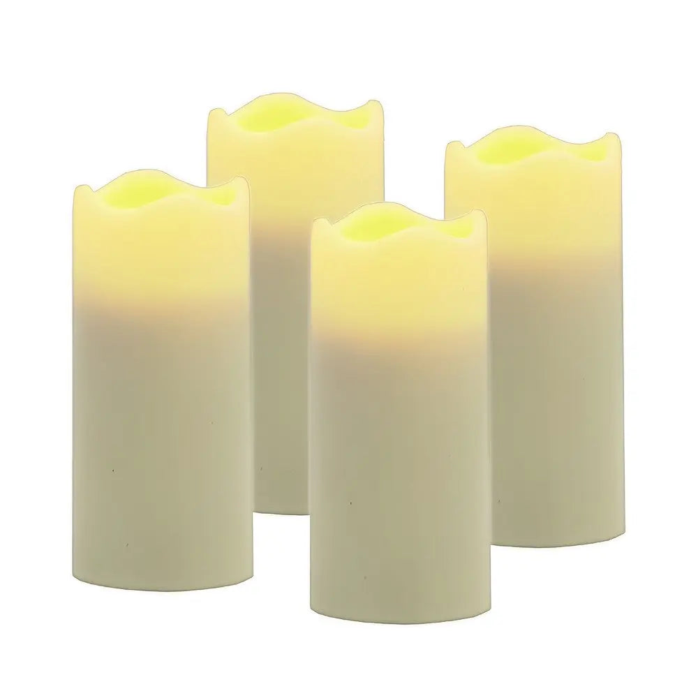 Set of Four Ivory Flameless Votive Candle - NOBLE HOME INTERIORS