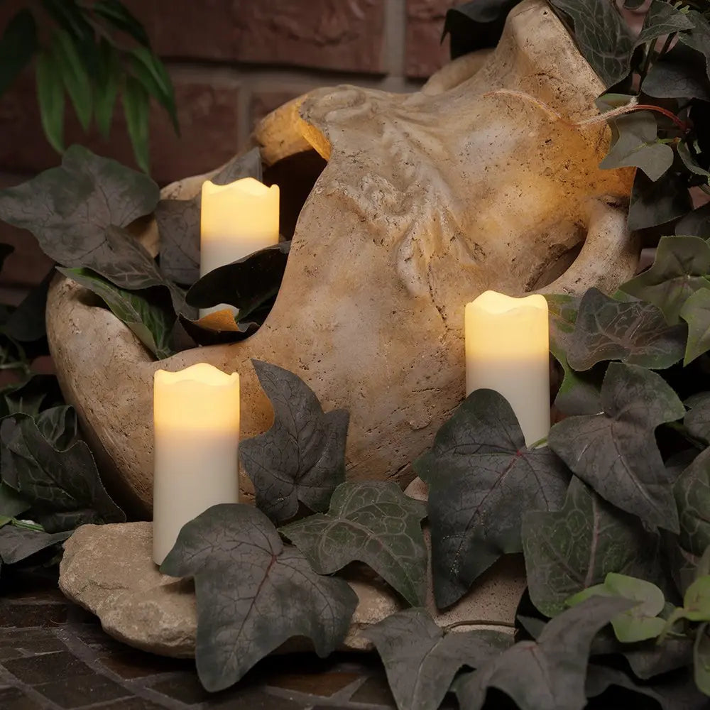 Set of Four Ivory Flameless Votive Candle - NOBLE HOME INTERIORS