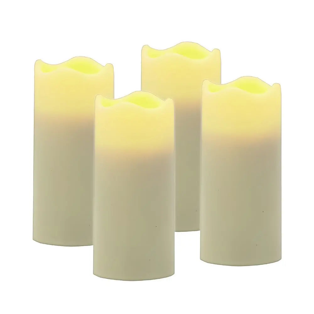 Set of Four Ivory Flameless Votive Candle - NOBLE HOME INTERIORS
