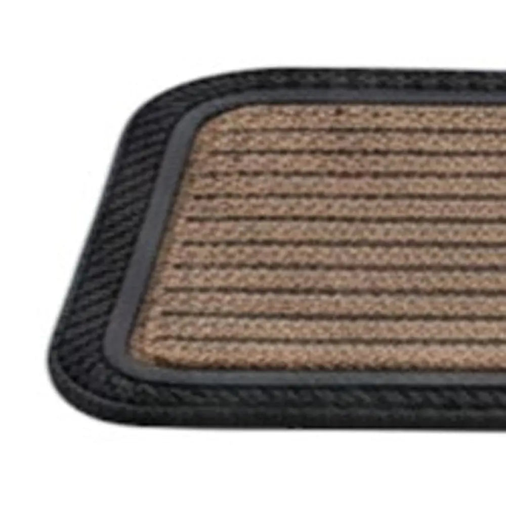 Set Of Six Black And Natural Polypropylene And Rubber Stair Treads - NOVA HOME FURNITURE