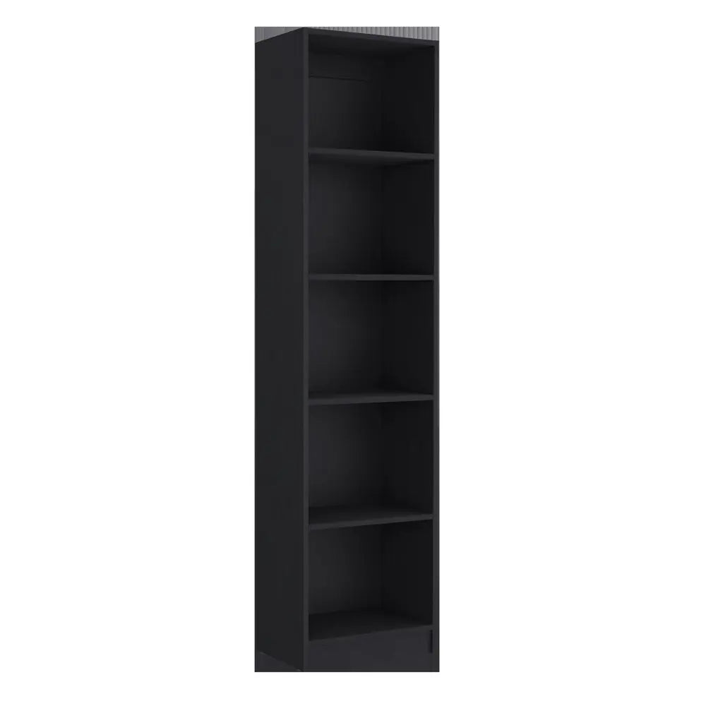 Set of Three Black Five Tier Bookcase - NOBLE HOME INTERIORS
