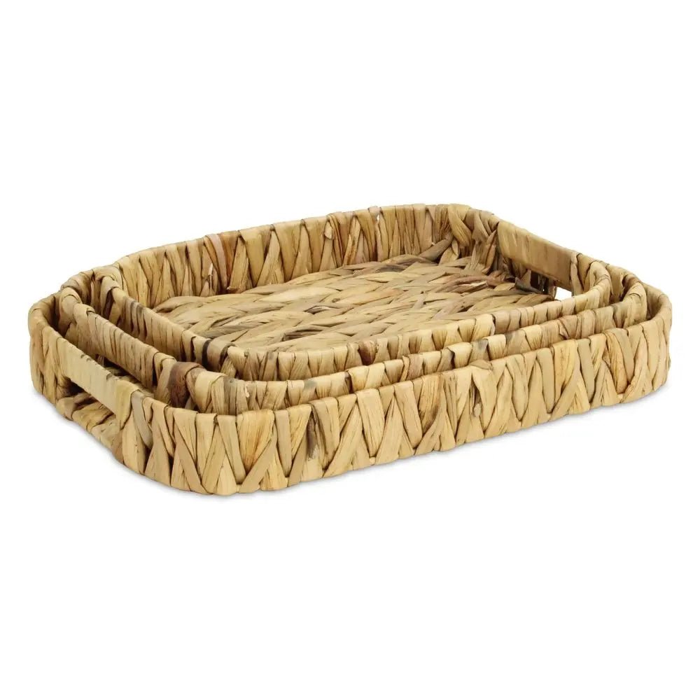 Set of Three Natural Water Hyacinth Basket - NOBLE HOME INTERIORS