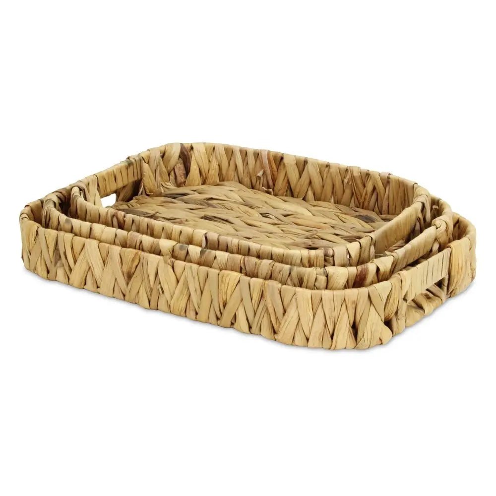 Set of Three Natural Water Hyacinth Basket - NOBLE HOME INTERIORS