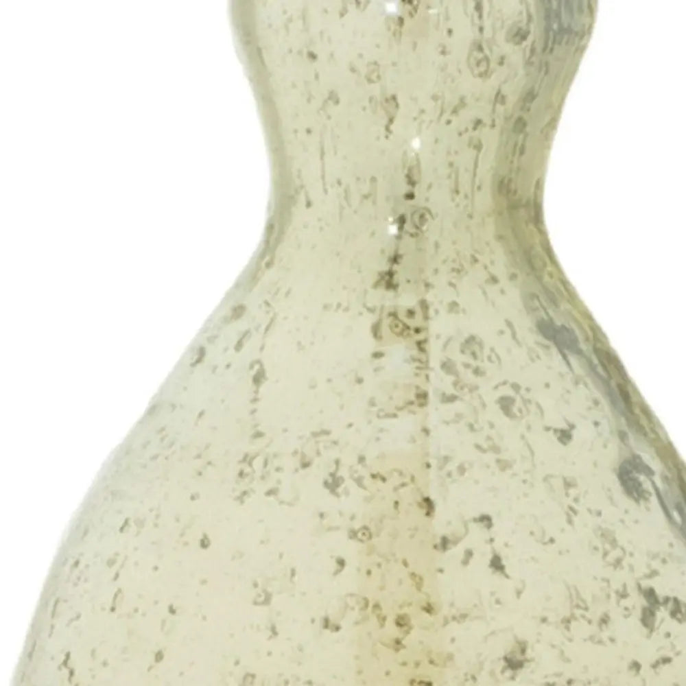 Set of Three Sage Green Seeded Bubble Glass Table Vases - NOBLE HOME INTERIORS