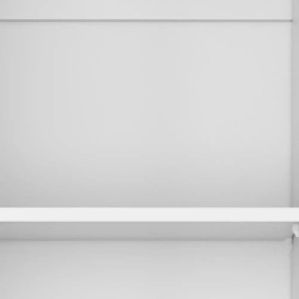 Set of Three White Wood Five Tier Modular Bookcase with Four Doors - NOBLE HOME INTERIORS