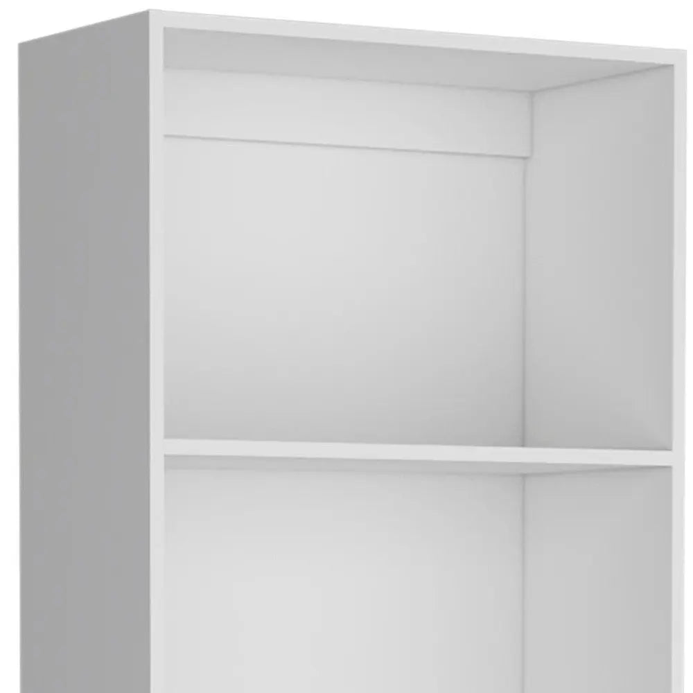 Set of Three White Wood Fourteen Tier Modular Bookcase - NOBLE HOME INTERIORS