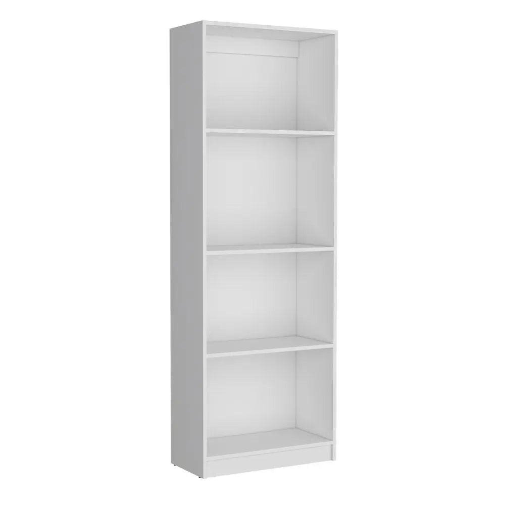 Set of Three White Wood Fourteen Tier Modular Bookcase - NOBLE HOME INTERIORS