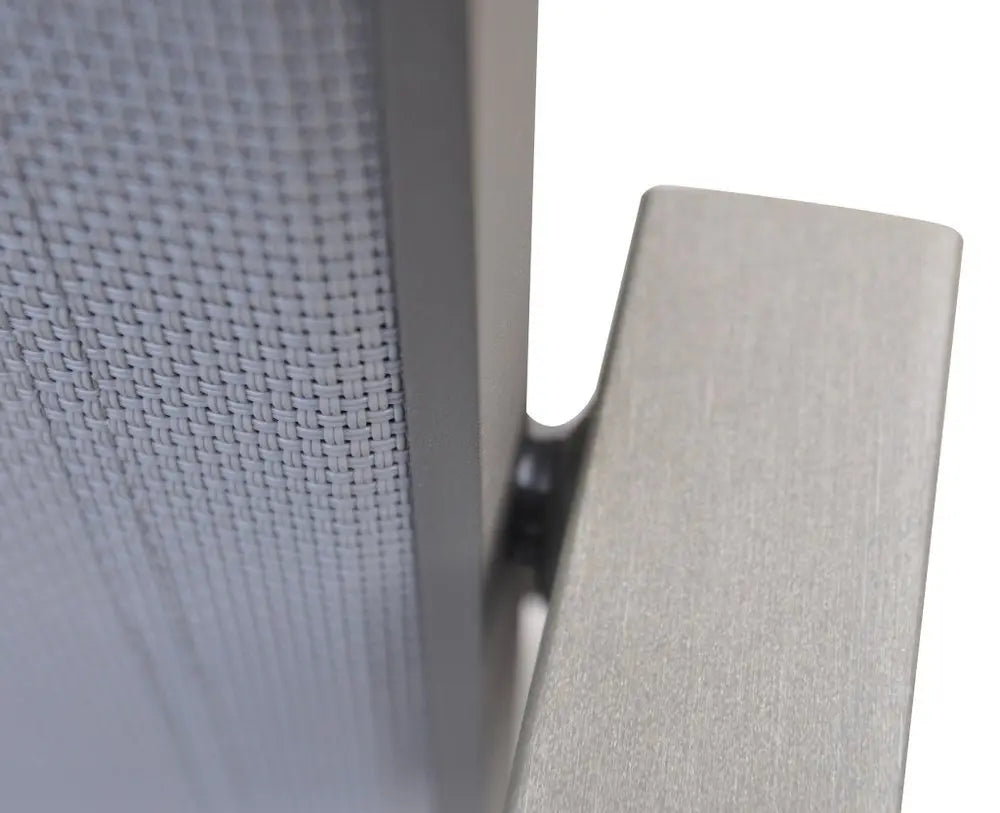 Set of Two 22" Light Gray Metal Outdoor Dining Chair - NOBLE HOME INTERIORS