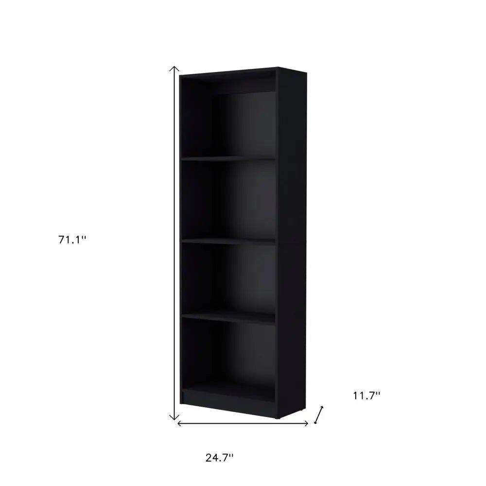 Set of Two 71" Black Bookcase With Two Doors - NOBLE HOME INTERIORS