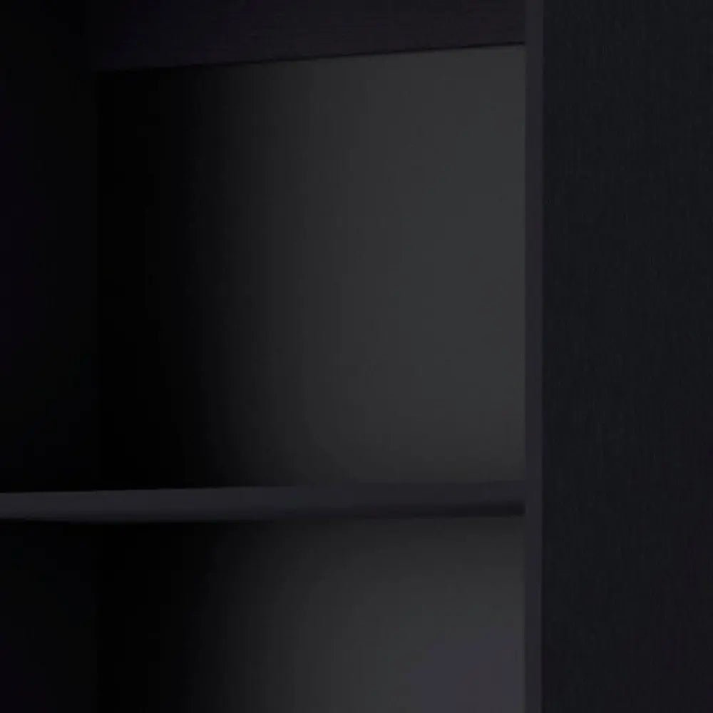 Set of Two 71" Black Bookcase With Two Doors - NOBLE HOME INTERIORS