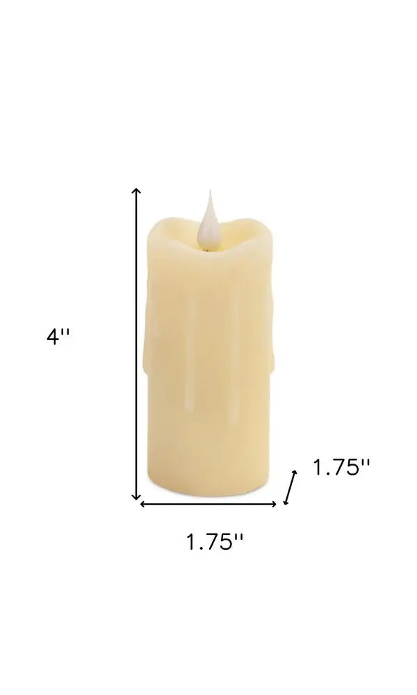 Set of Two Beige Flameless Votive Candle - NOBLE HOME INTERIORS