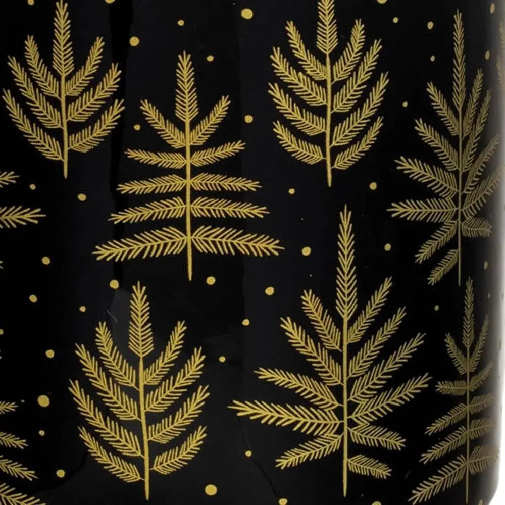 Set of Two Black And Gold Ceramic Pot Planters - NOBLE HOME INTERIORS