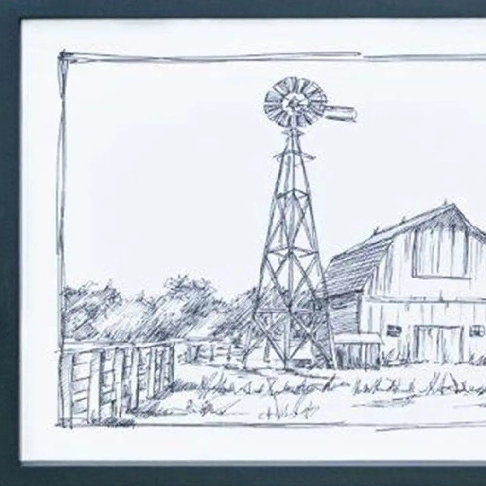 Set of Two Black And White Framed Art - NOBLE HOME INTERIORS