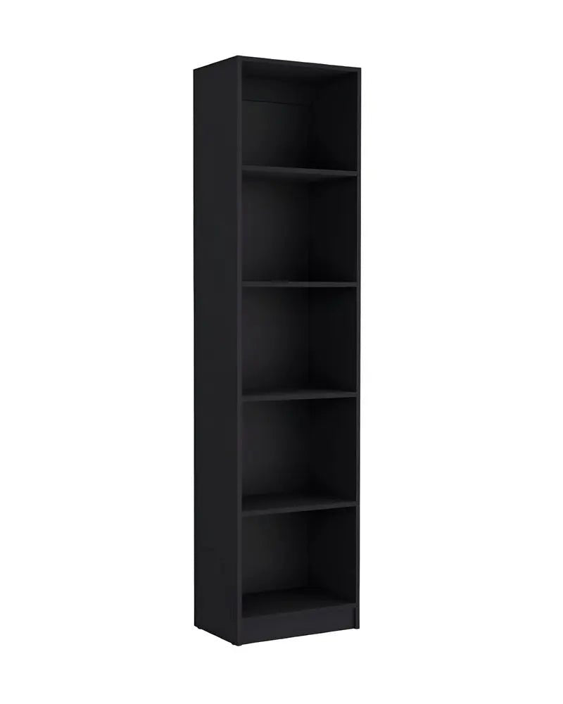 Set of Two Black Wood Multi Tier Bookcases - NOBLE HOME INTERIORS