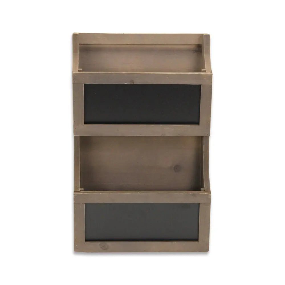 Set of Two Brown Solid Wood File Organizer - NOBLE HOME INTERIORS