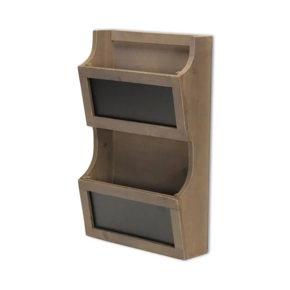 Set of Two Brown Solid Wood File Organizer - NOBLE HOME INTERIORS
