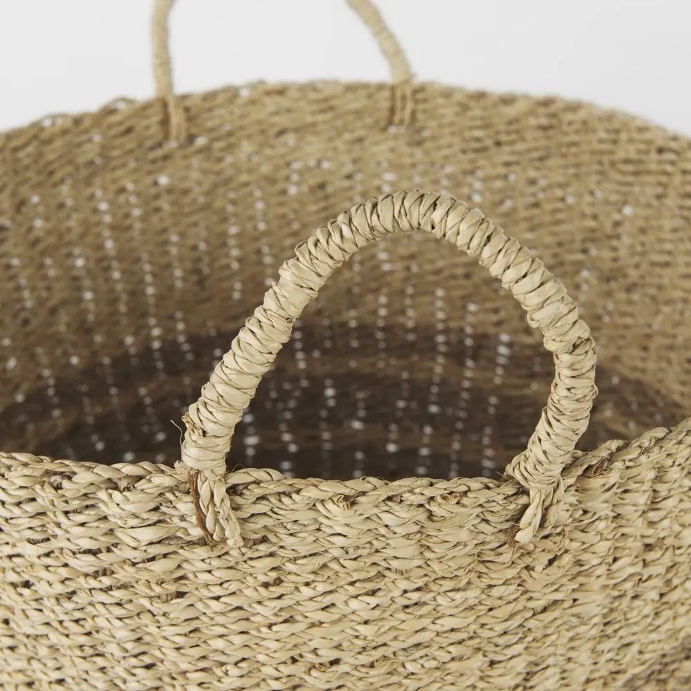 Set of Two Brown Wicker Basket - NOBLE HOME INTERIORS