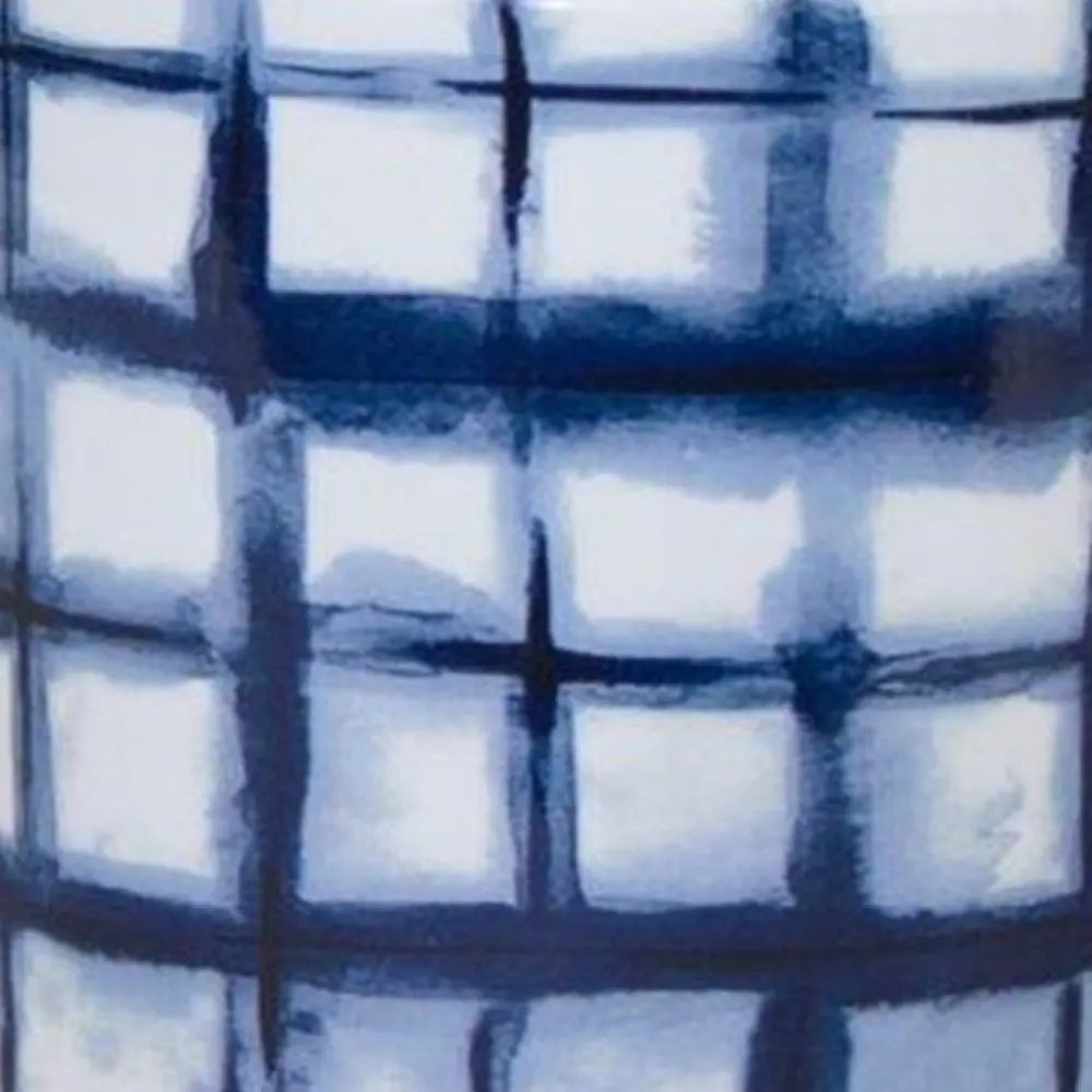 Set of Two Cobalt And White Ceramic 2 Ounce Round Footed Pot Planters - NOBLE HOME INTERIORS