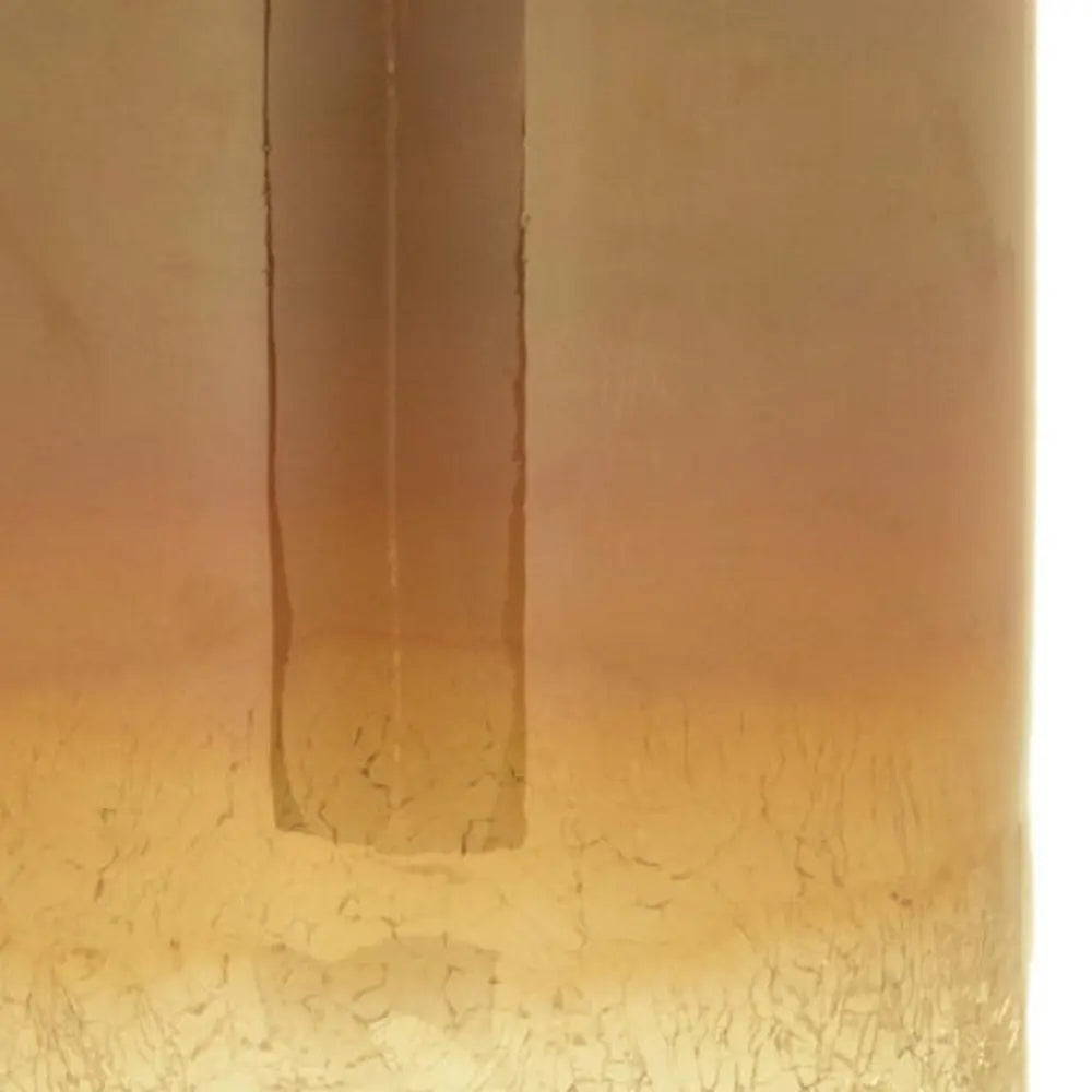 Set of Two Gold Glass Tabletop Pillar Candle Holders - NOVA HOME FURNITURE