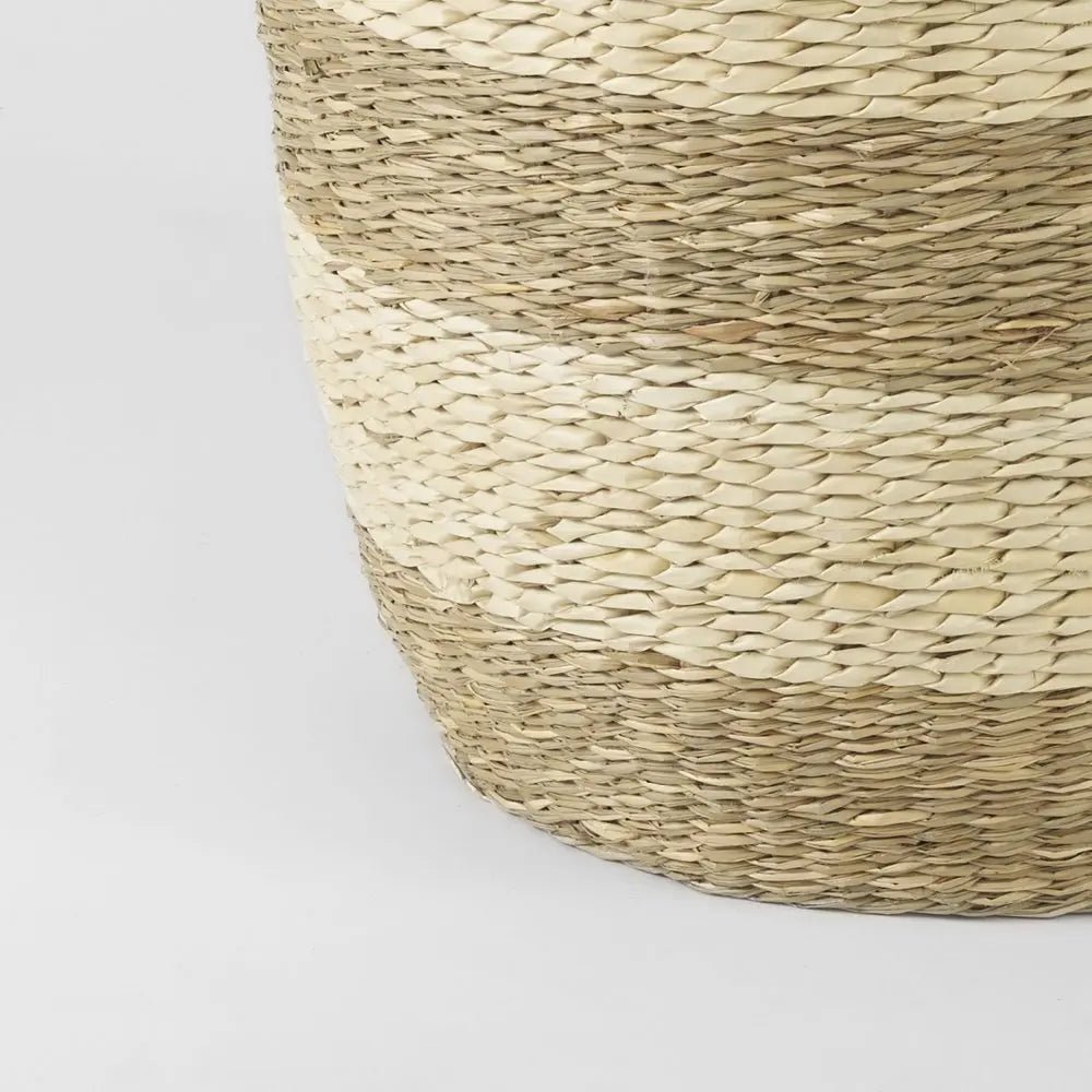 Set of Two Natural And Beige Wicker Basket - NOBLE HOME INTERIORS