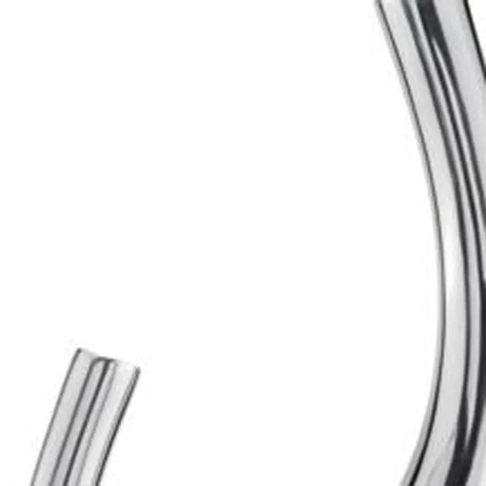 Set of Two Silver Aluminum Squiggly Vases - NOBLE HOME INTERIORS