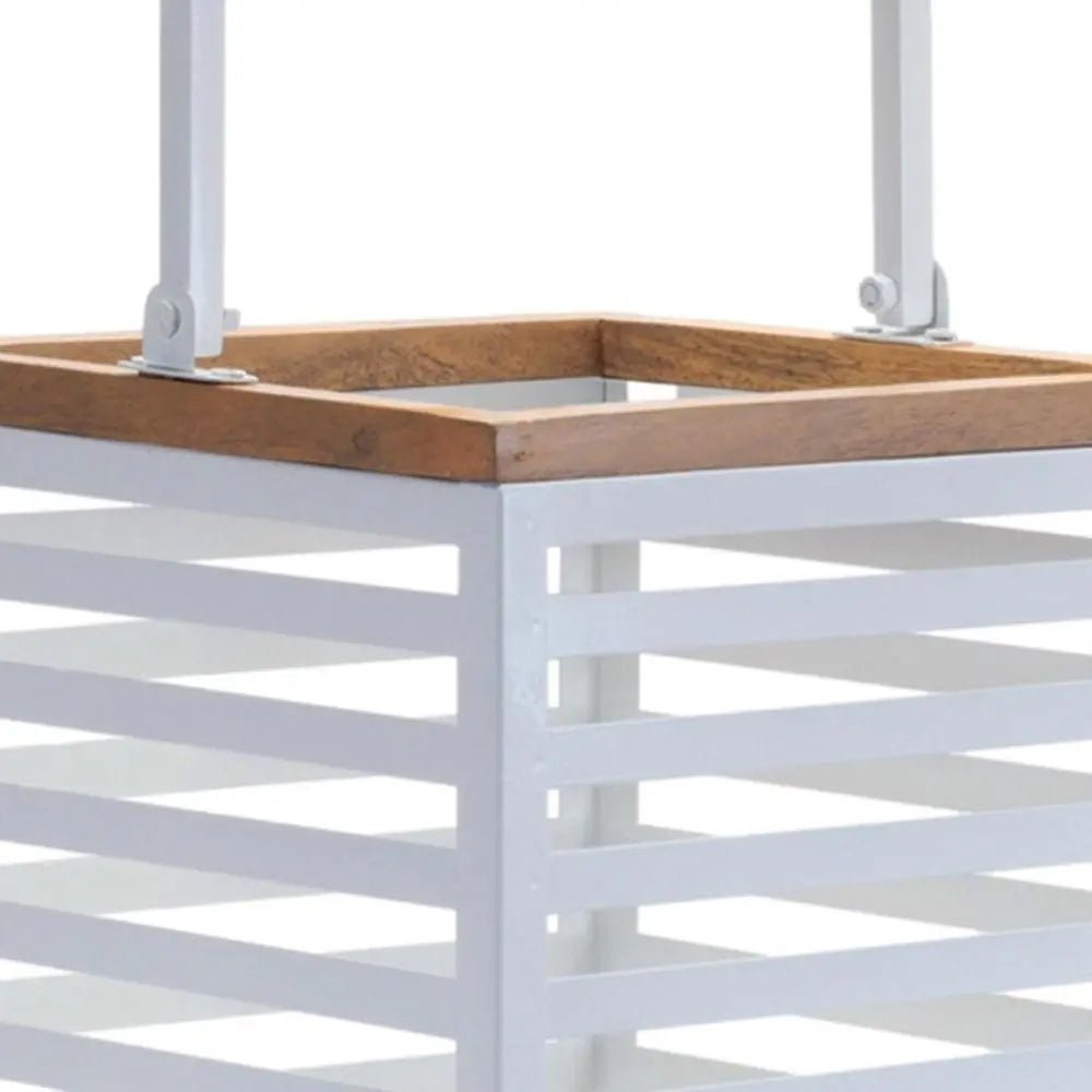 Set of Two White Abstract Metal Tabletop Pillar Candle Holders - NOBLE HOME INTERIORS