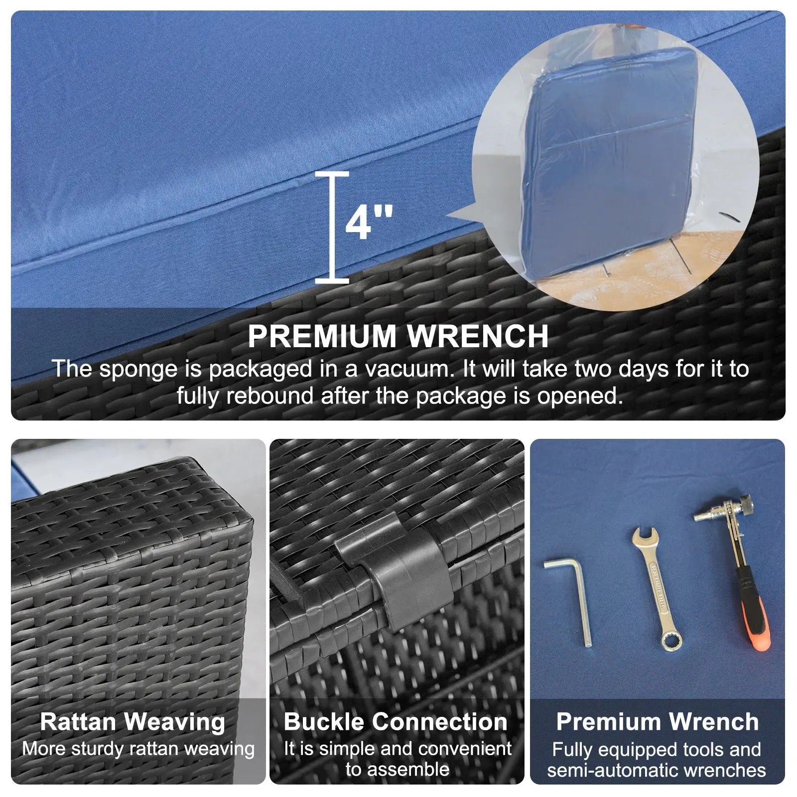 Sets Conversation Sets Balcony Furniture Outdoor Sectional for Outdoor In - NOVA - HOME - FURNITURE