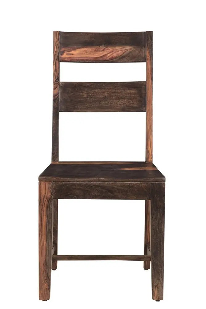 Seven Piece Brown and Black Solid Wood Dining Set with Six Chairs - NOVA HOME FURNITURE