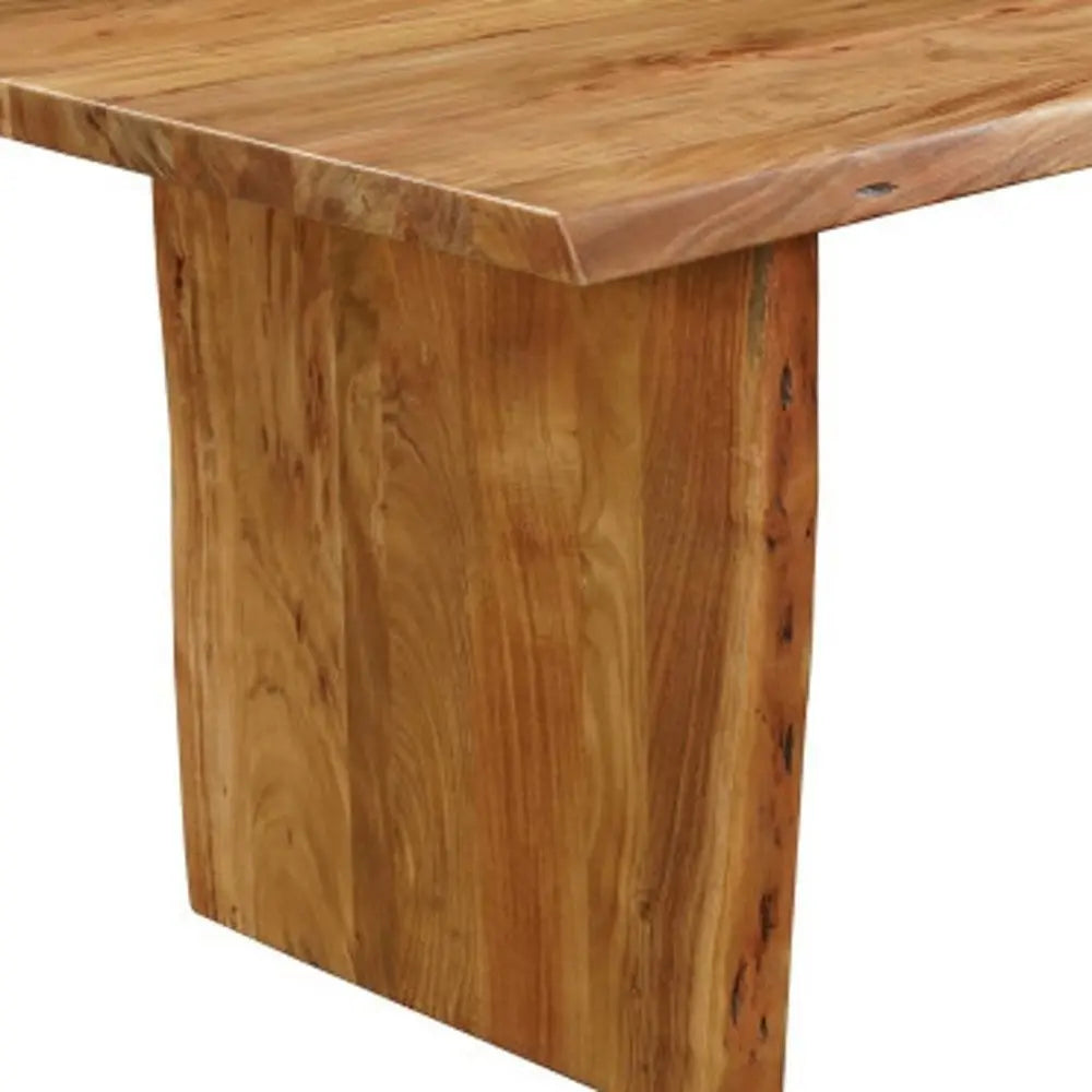 Seven Piece Brown Solid Wood Dining Set with Six Chairs - NOVA HOME FURNITURE