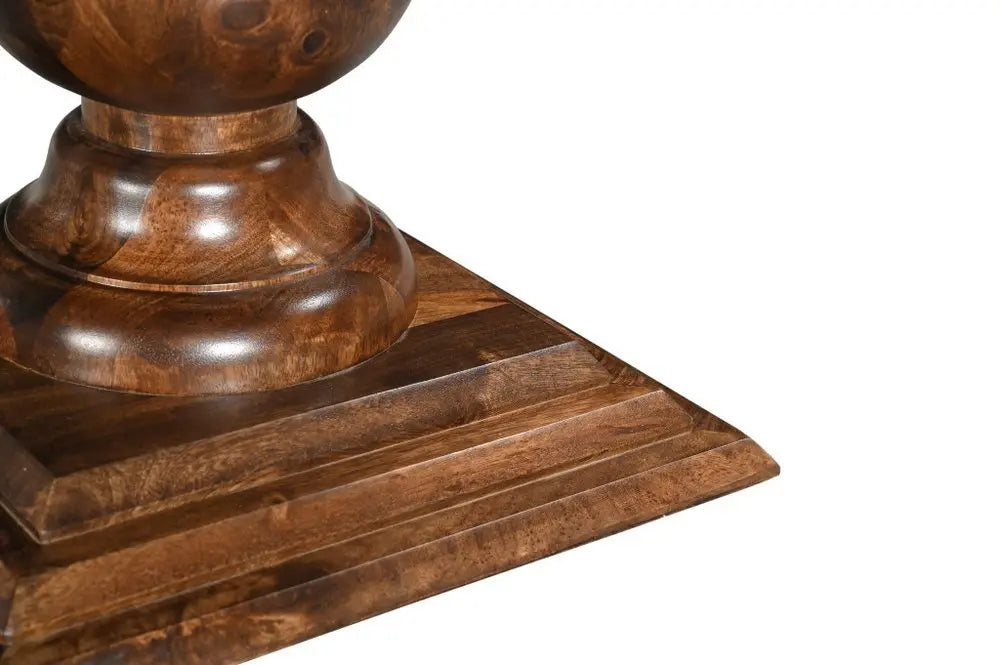 Seven Piece Brown Solid Wood Dining Set with Six Chairs - NOVA HOME FURNITURE