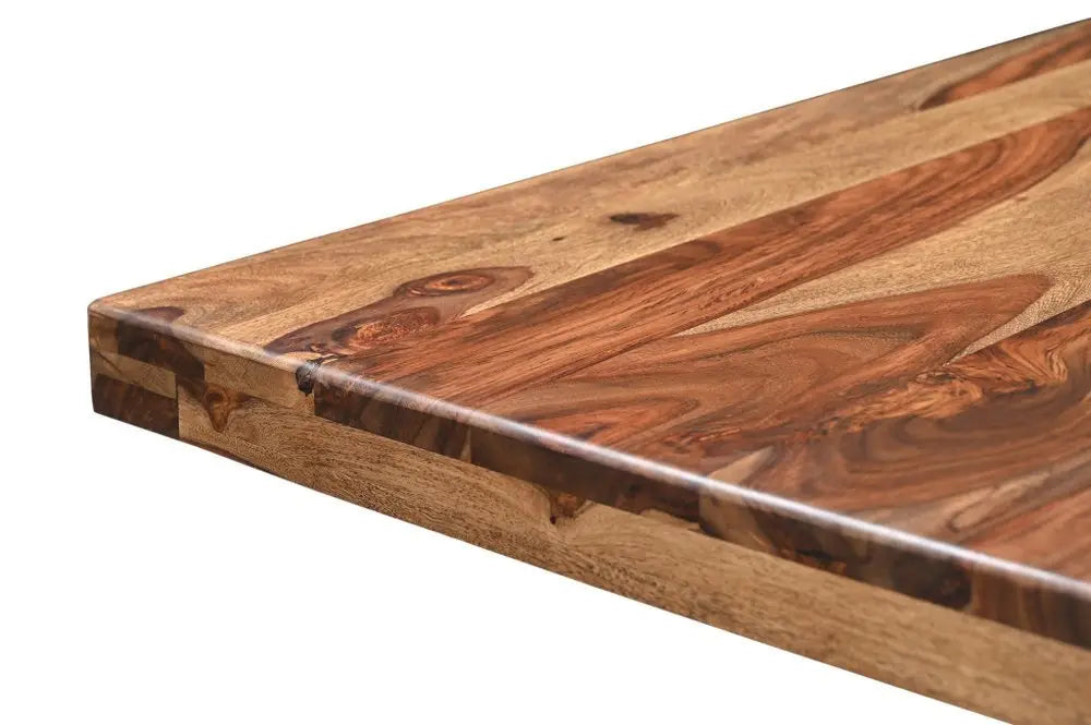 Seven Piece Brown Solid Wood Dining Set with Six Chairs - NOVA HOME FURNITURE