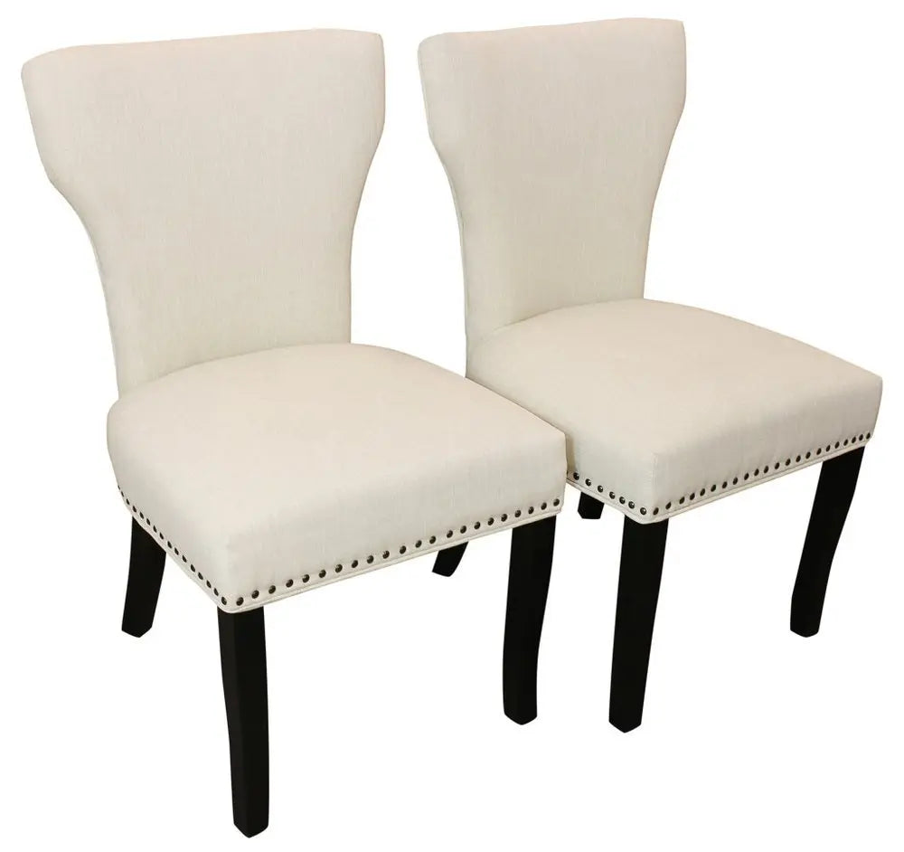 Seven Piece Dark Brown Round Solid Wood Dining Set with Six Chairs - NOVA HOME FURNITURE