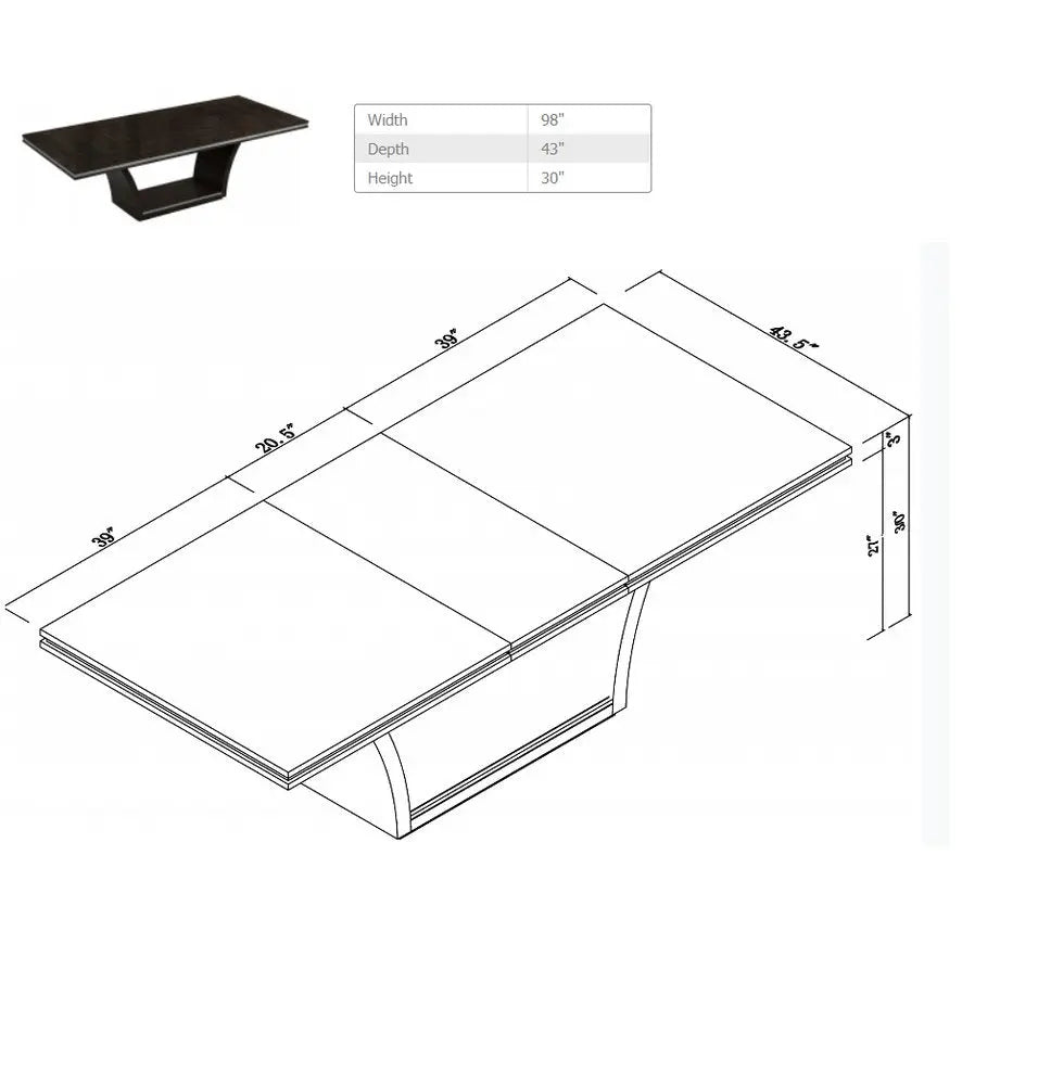 Seven Piece Dark Brown Solid Wood Dining Set with Six Chairs - NOVA HOME FURNITURE