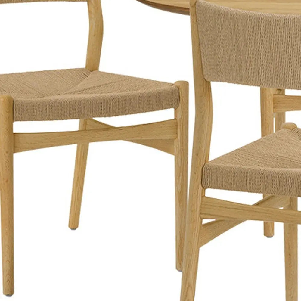 Seven Piece Oak Oval Dining Set with Six Chairs - NOVA HOME FURNITURE
