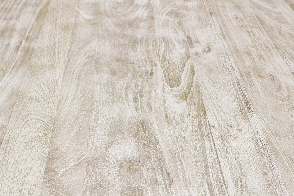 Seven Piece White Solid Wood Dining Set with Six Chairs - NOVA HOME FURNITURE