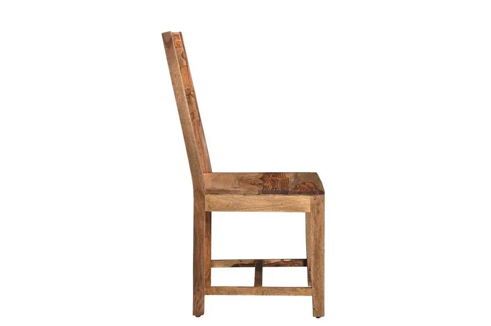 Six Piece Brown and Black Solid Wood Dining Set with Four Chairs - NOVA HOME FURNITURE