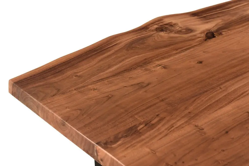 Six Piece Brown and Black Solid Wood Dining Set with Four Chairs - NOVA HOME FURNITURE