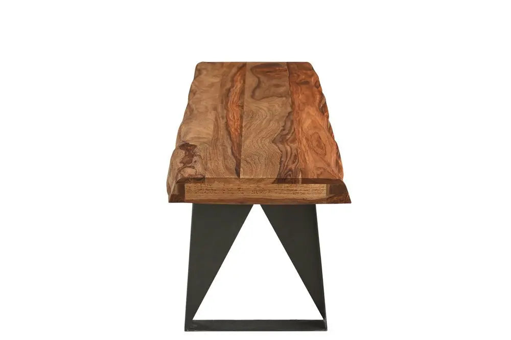 Six Piece Brown and Black Solid Wood Dining Set with Four Chairs - NOVA HOME FURNITURE