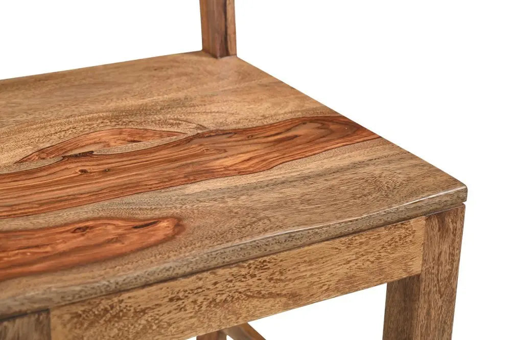 Six Piece Brown and Black Solid Wood Dining Set with Four Chairs - NOVA HOME FURNITURE