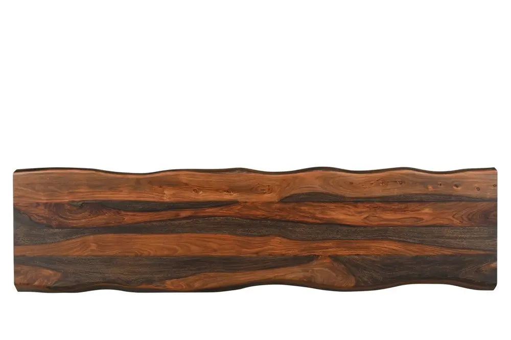 Six Piece Dark Brown Solid Wood Dining Set with Four Chairs - NOVA HOME FURNITURE