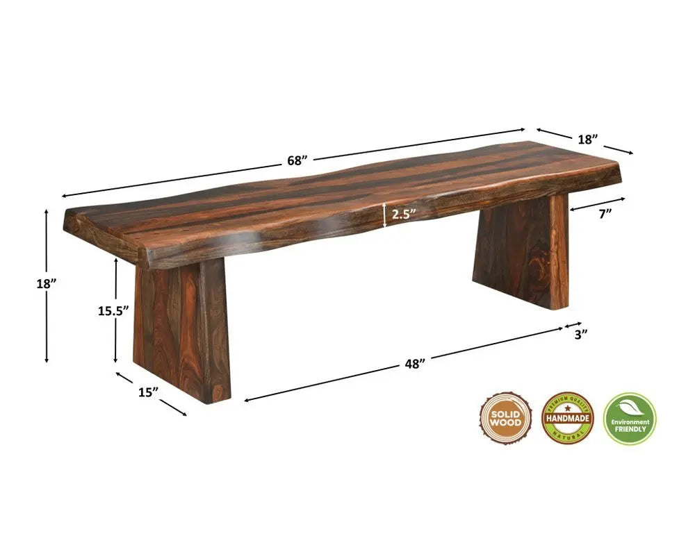 Six Piece Dark Brown Solid Wood Dining Set with Four Chairs - NOVA HOME FURNITURE