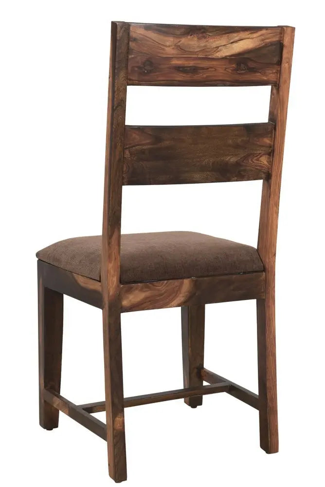 Six Piece Dark Brown Solid Wood Dining Set with Four Chairs - NOVA HOME FURNITURE