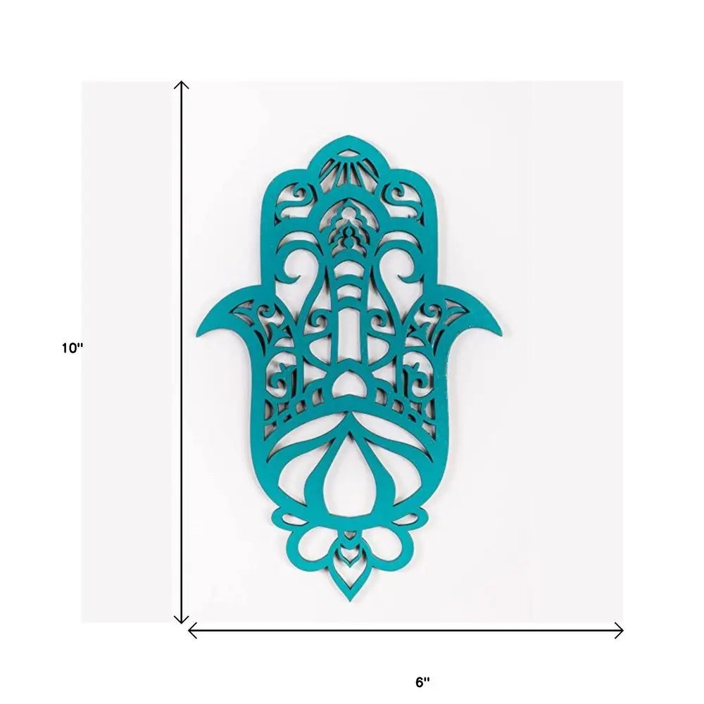 Turquoise Solid Wood Geometric Shapes Wall Decor - NOBLE HOME INTERIORS