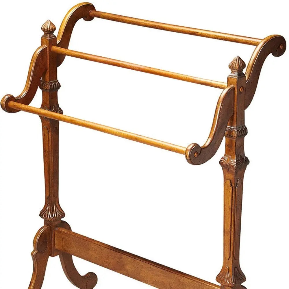 Vintage Oak Blanket Stand - NOBLE HOME INTERIORS