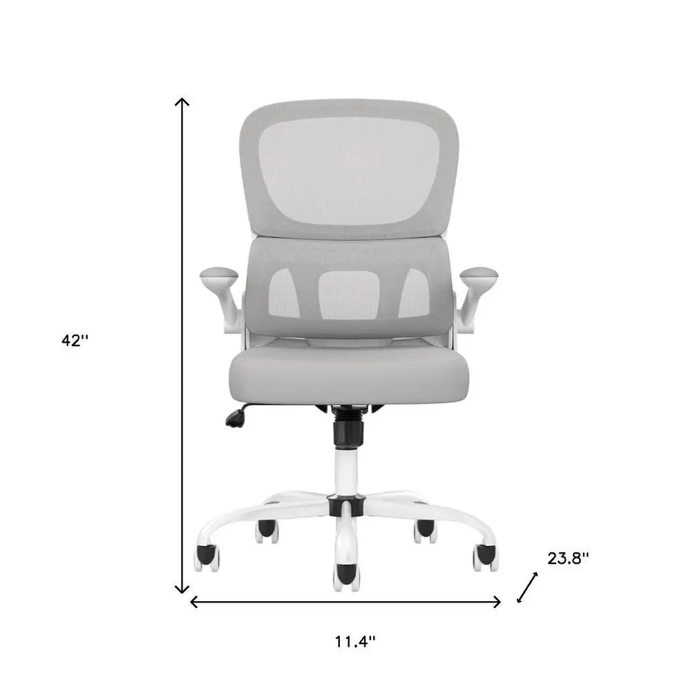 White Adjustable Height Swivel Rolling Gaming Chair - NOBLE HOME INTERIORS