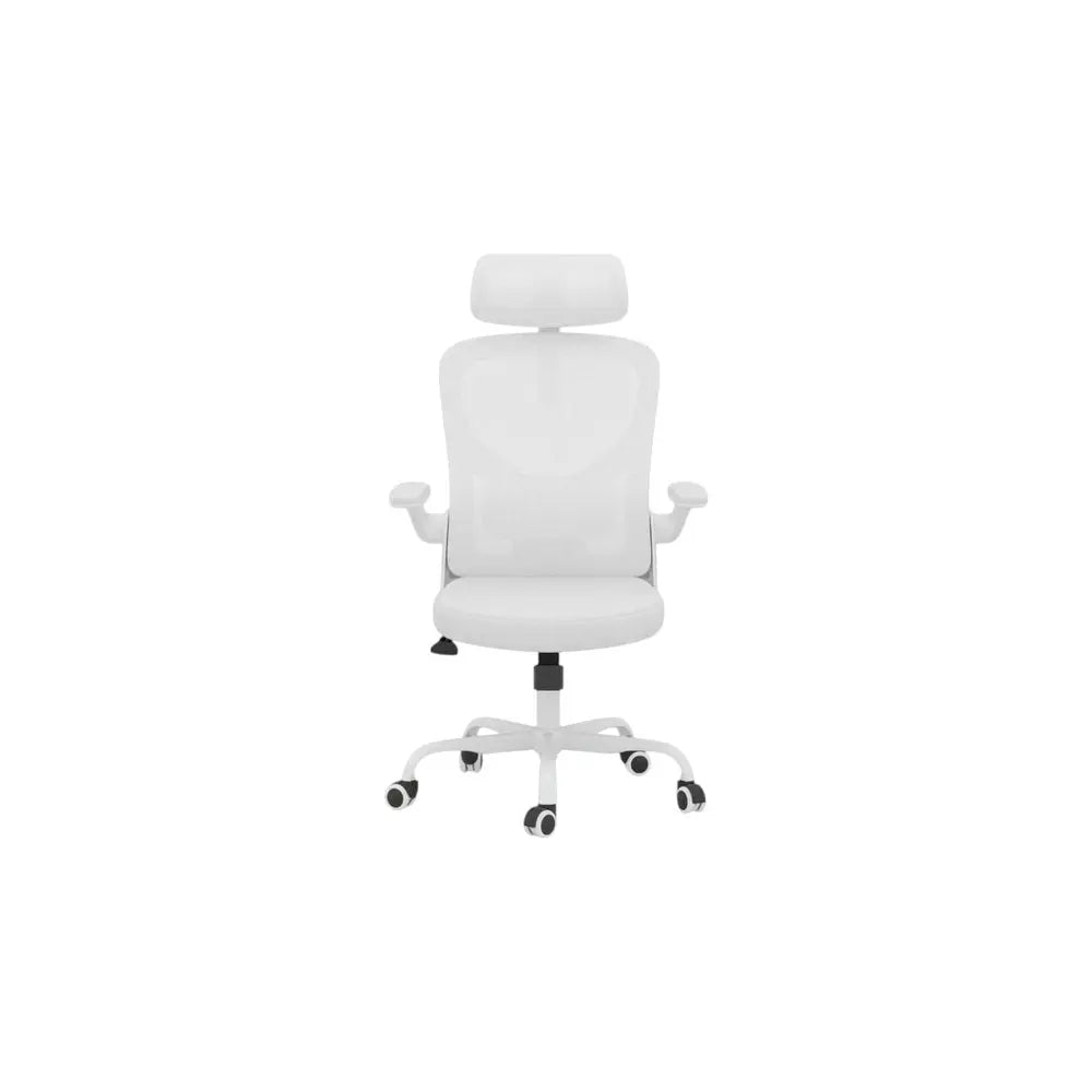 White and Black Adjustable Height Swivel Rolling Office Chair - NOBLE HOME INTERIORS