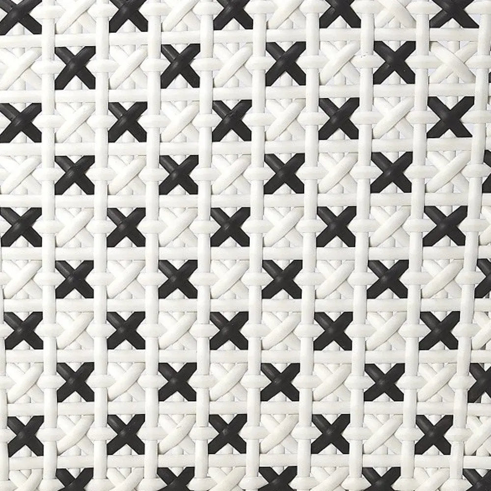 White And Brown Faux Rattan Dining Chair - NOBLE HOME INTERIORS