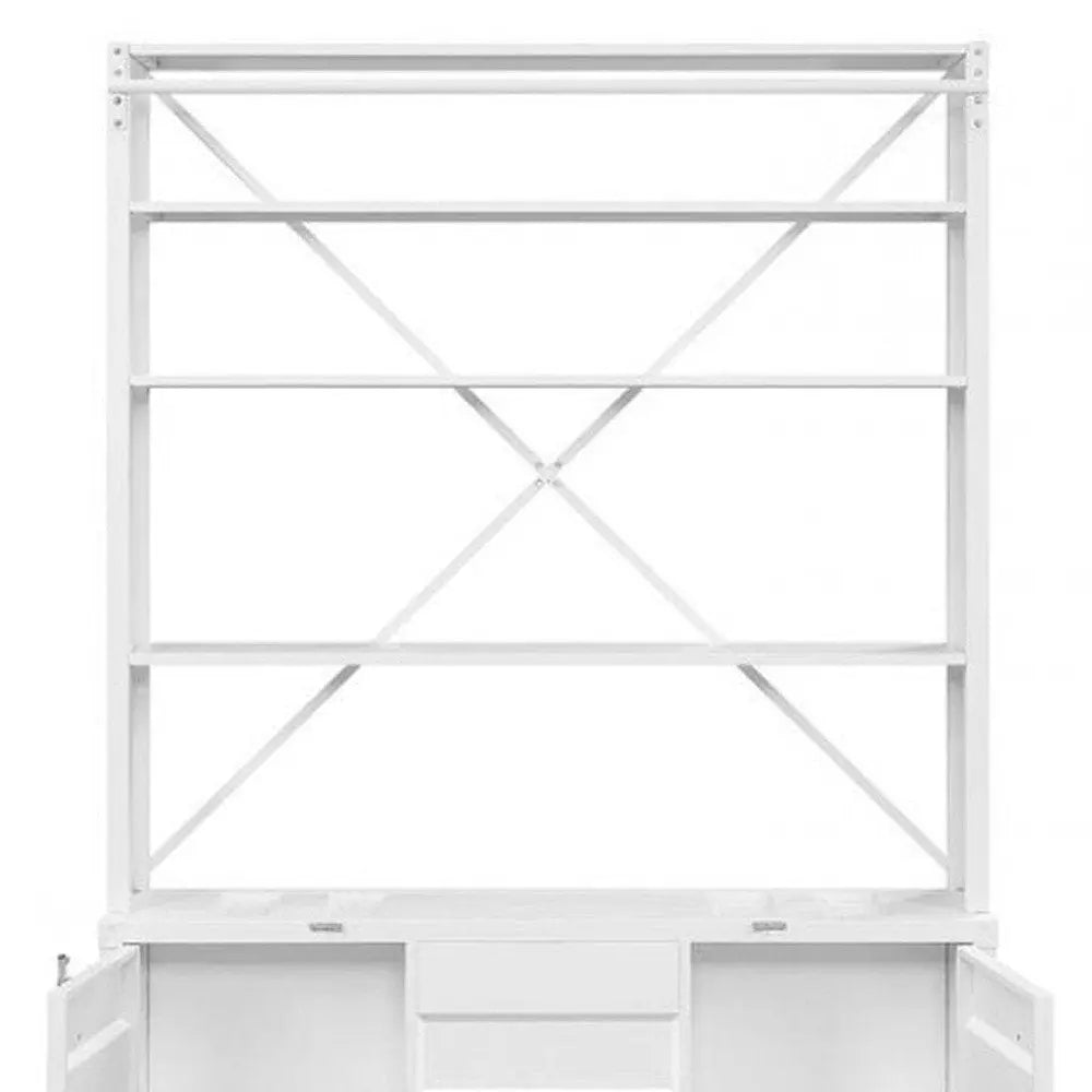 White Three Tier Bookcase - NOBLE HOME INTERIORS